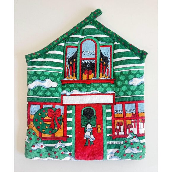 Quilted House Shaped Holiday Pot Holders by RD B&D - Set of 2 - Picture 5 of 10